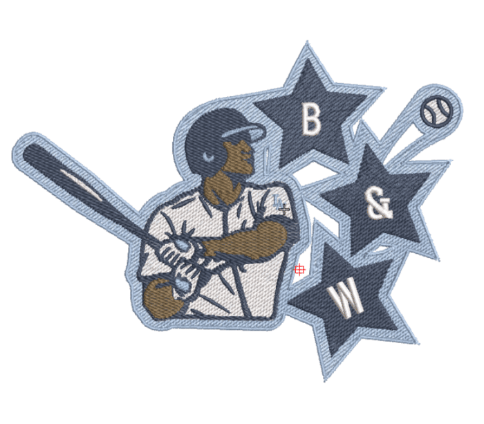 Basketball Player Embroidery Design
