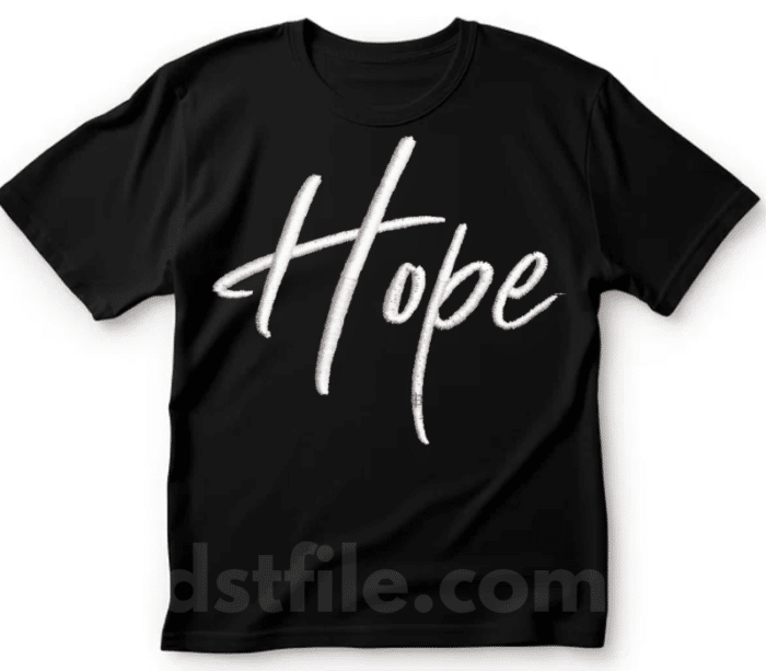 Hope Embroidery Design