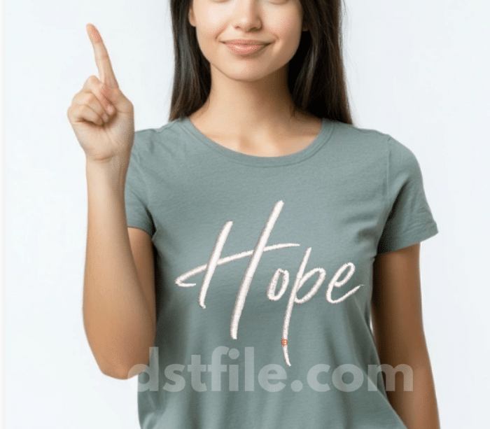 Hope Embroidery Design