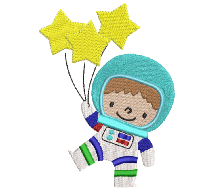 Astronaut Embroidery Design