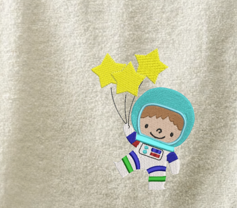 Astronaut Embroidery Design