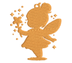 Little Fairy with Magic Wand Embroidery Design
