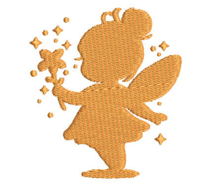 Little Fairy with Magic Wand Embroidery Design