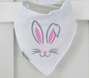 Bunny Ears with Smile Embroidery Design