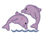 Dolphins Embroidery Design