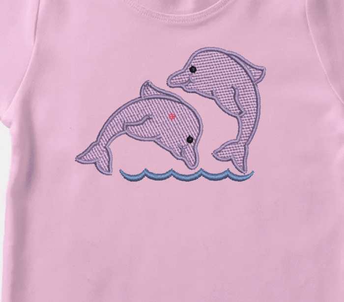Dolphins Embroidery Design