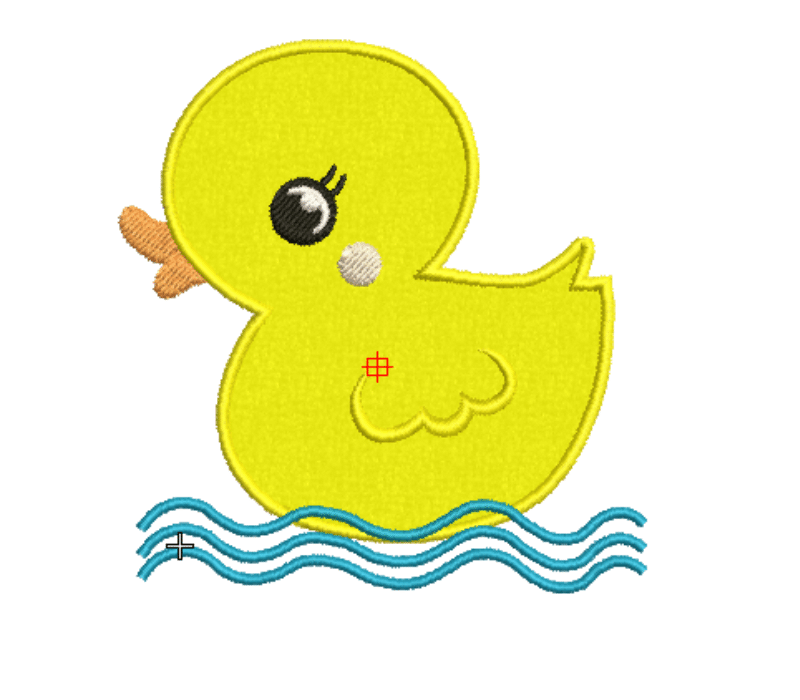 Duck Applique Embroidery Design