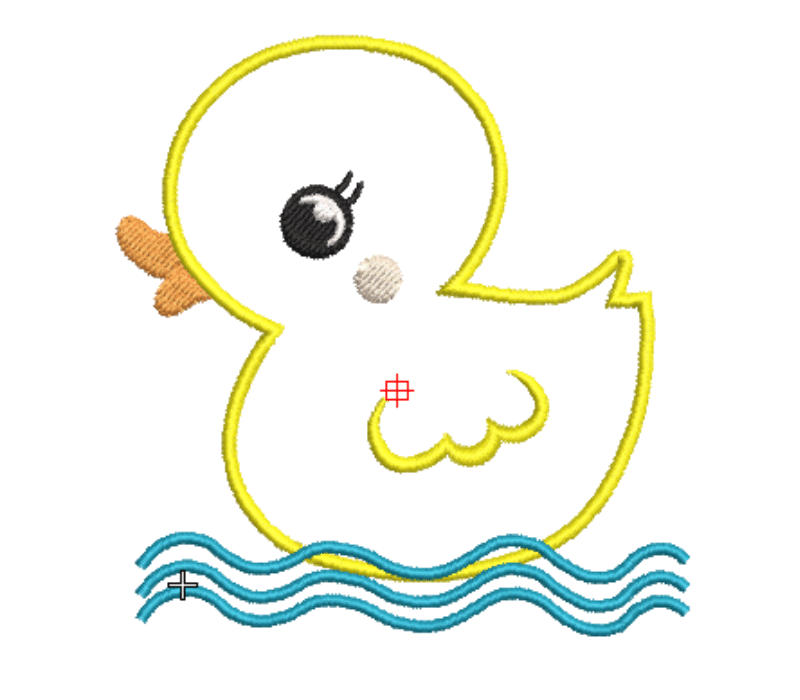 Duck Applique Embroidery Design