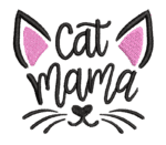 Cat Mama Embroidery Design