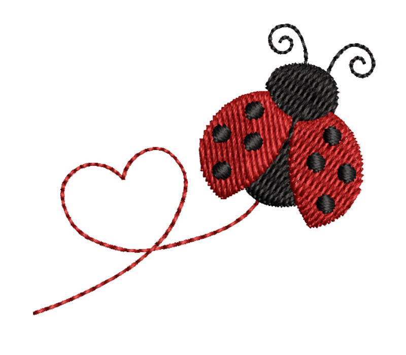 Cute Mini Ladybug Embroidery Design