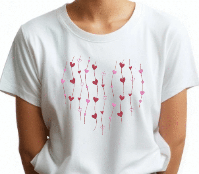 Love Hearts Embroidery Design
