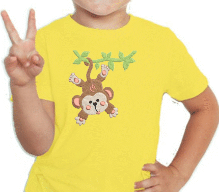 Monkey Embroidery Design