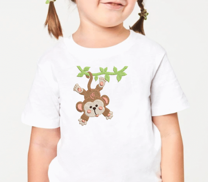 Monkey Embroidery Design