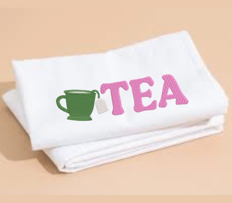 Tea Embroidery Design