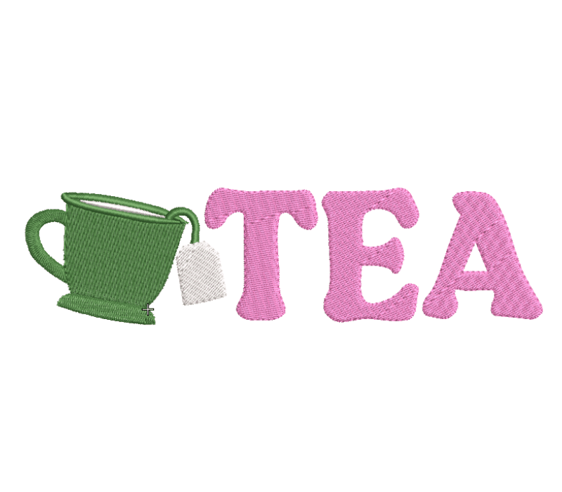 Tea Embroidery Design