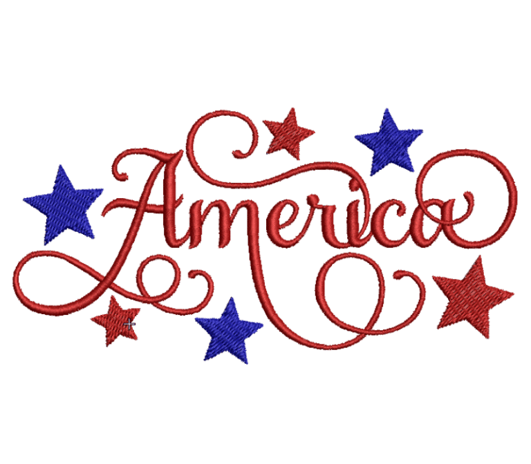 America Embroidery Design
