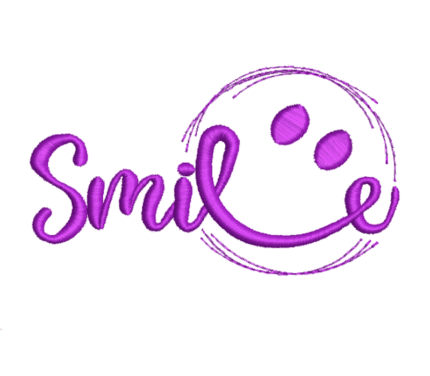 Smile Embroidery Design