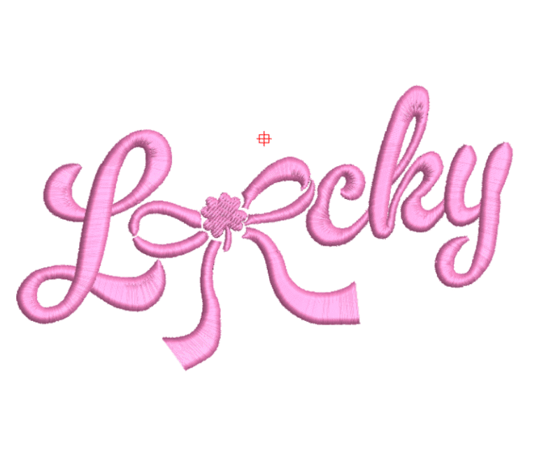 Lucky Bow Embroidery Design