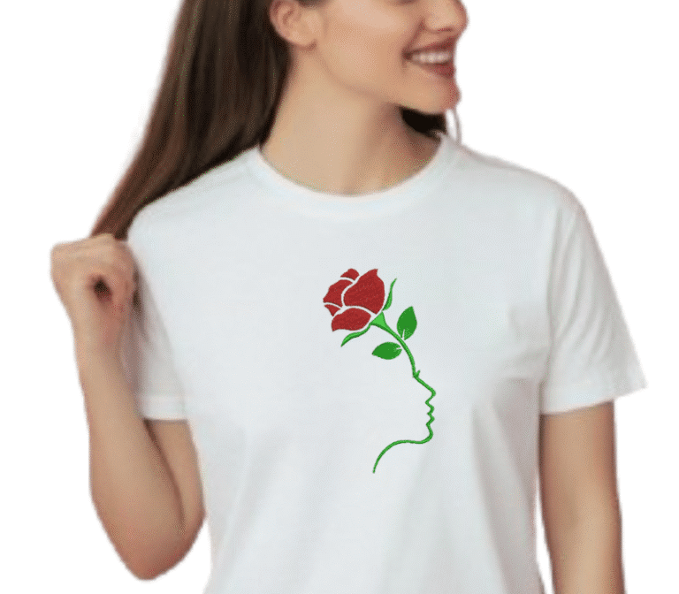 Lady Rose Woman Embroidery Design