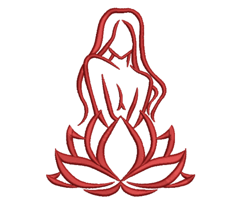 Lady Rose Woman Embroidery Design