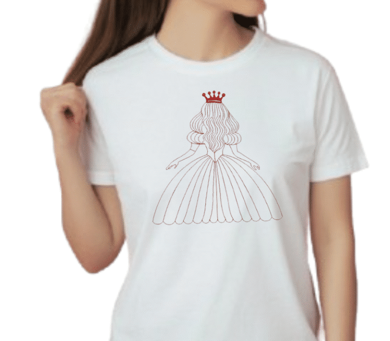 Princess Embroidery Design
