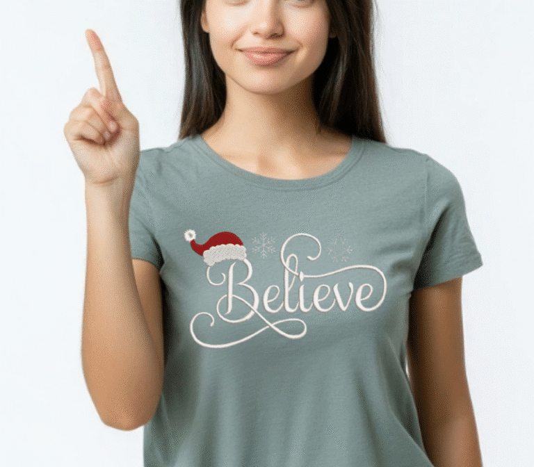 Believe Embroidery Design