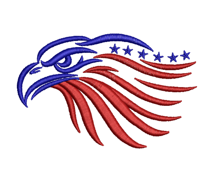 USA Eagle Embroidery Design