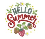 Hello Summer Embroidery Design