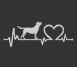 Heartbeat Lifeline Dog Embroidery Design
