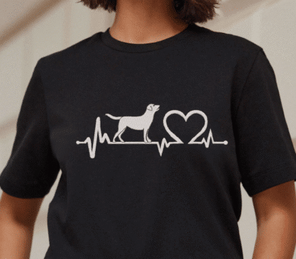 Heartbeat Lifeline Dog Embroidery Design