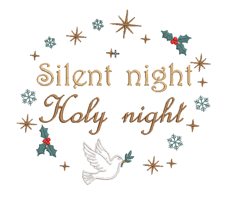 Silent Night Holy night Embroidery Design Silent Night Holy night Embroidery Design