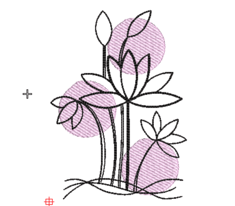 Lotus Embroidery Design